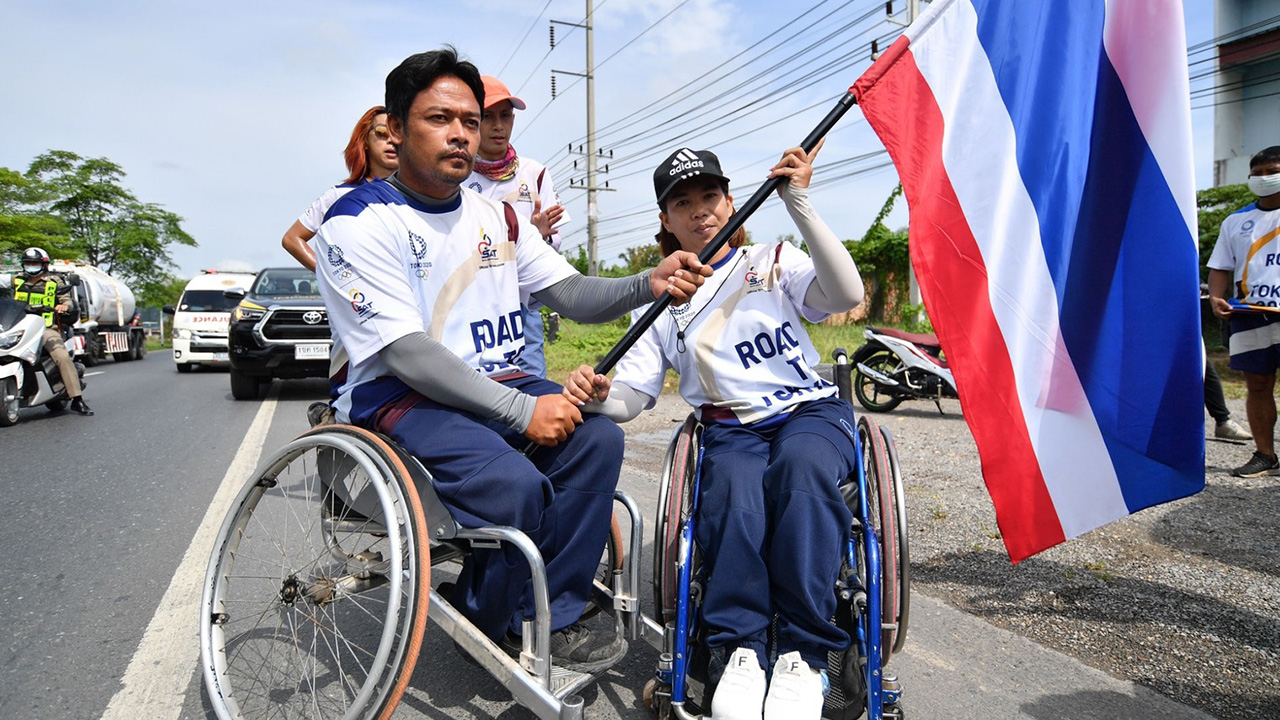 “นักกีฬาคนพิการ” ร่วม “วิ่งส่งธงชาติไทย ไปโตเกียวโอลิมปิก” วันที่ 9 สุราษฎร์ฯ – นครศรีฯ