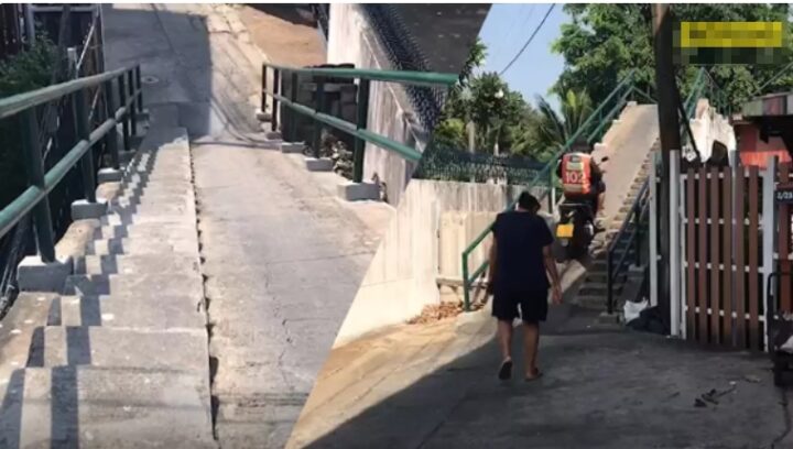 สะพานข้ามคลองสุดชัน อย่าว่าแต่คนพิการ คนธรรมดายังข้ามลำบากเลย